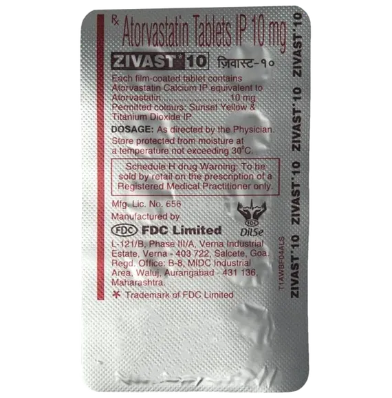 zivast 10mg tablet 10's